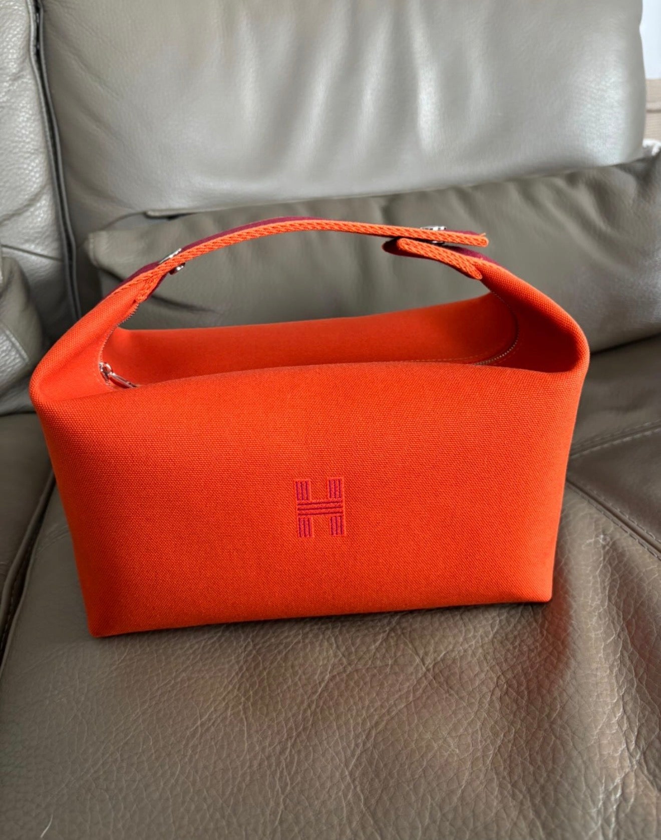Hermès Bride-à-Brac Case Large Model (GM) – Orange Feu (Brand New, Full Set)
