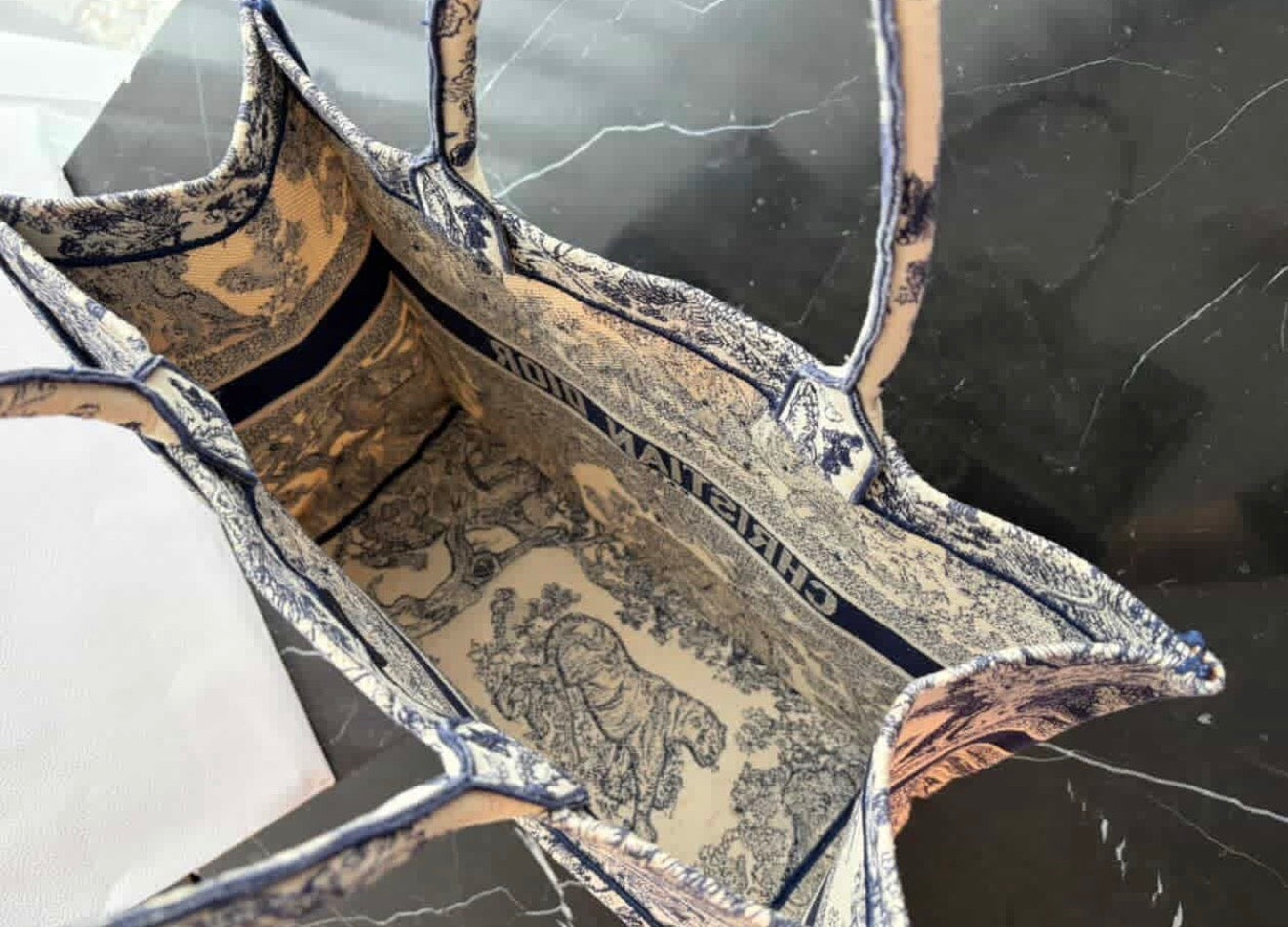 Dior Book Tote Medium Embroidered Canvas Bag – Like New