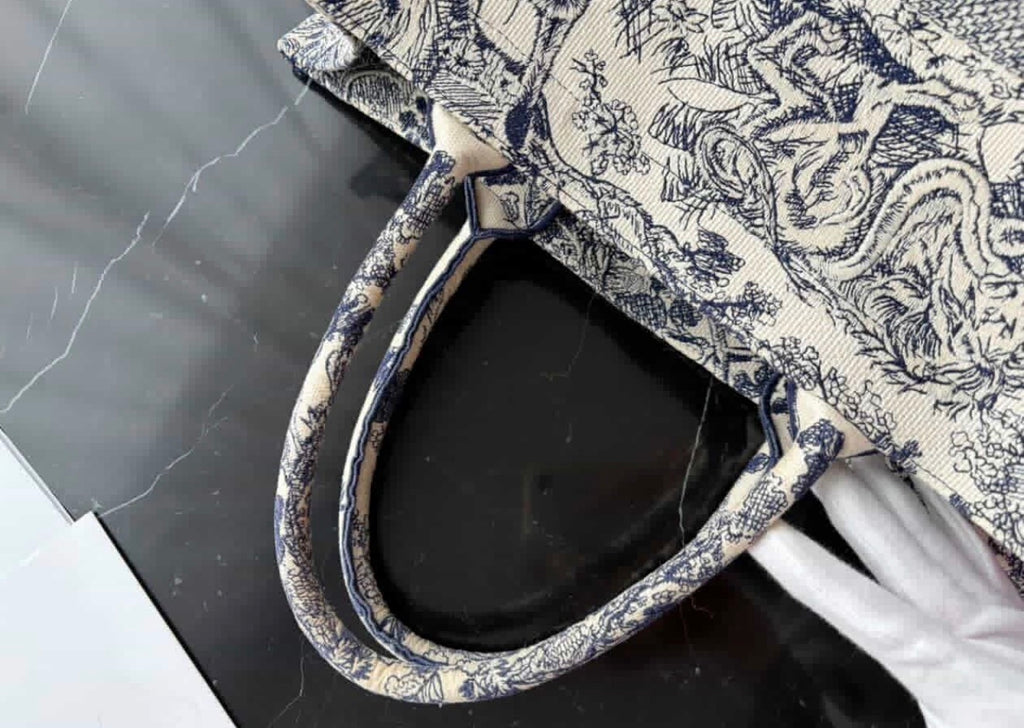 Dior Book Tote Medium Embroidered Canvas Bag – Like New