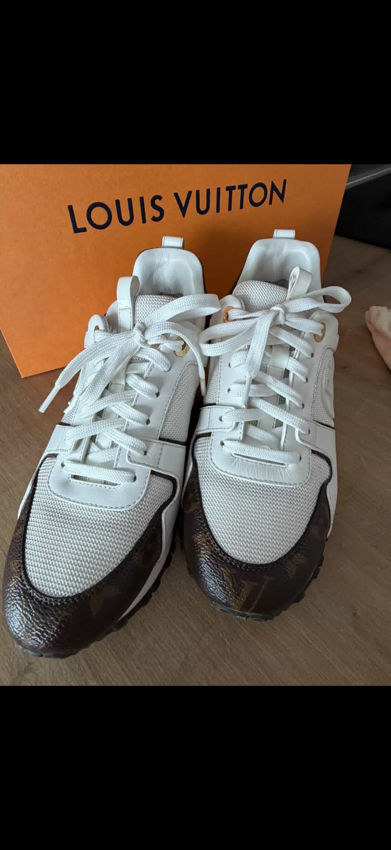 Louis Vuitton Run Away Sneakers – Monogram Canvas & White – Size 36 (Fits 37)