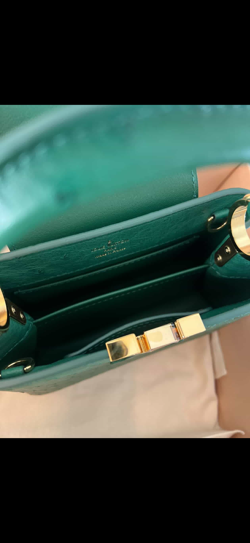 Louis Vuitton Capucines Mini Ostrich – Emerald Green / Pre Owned / Luxury Brands Malta