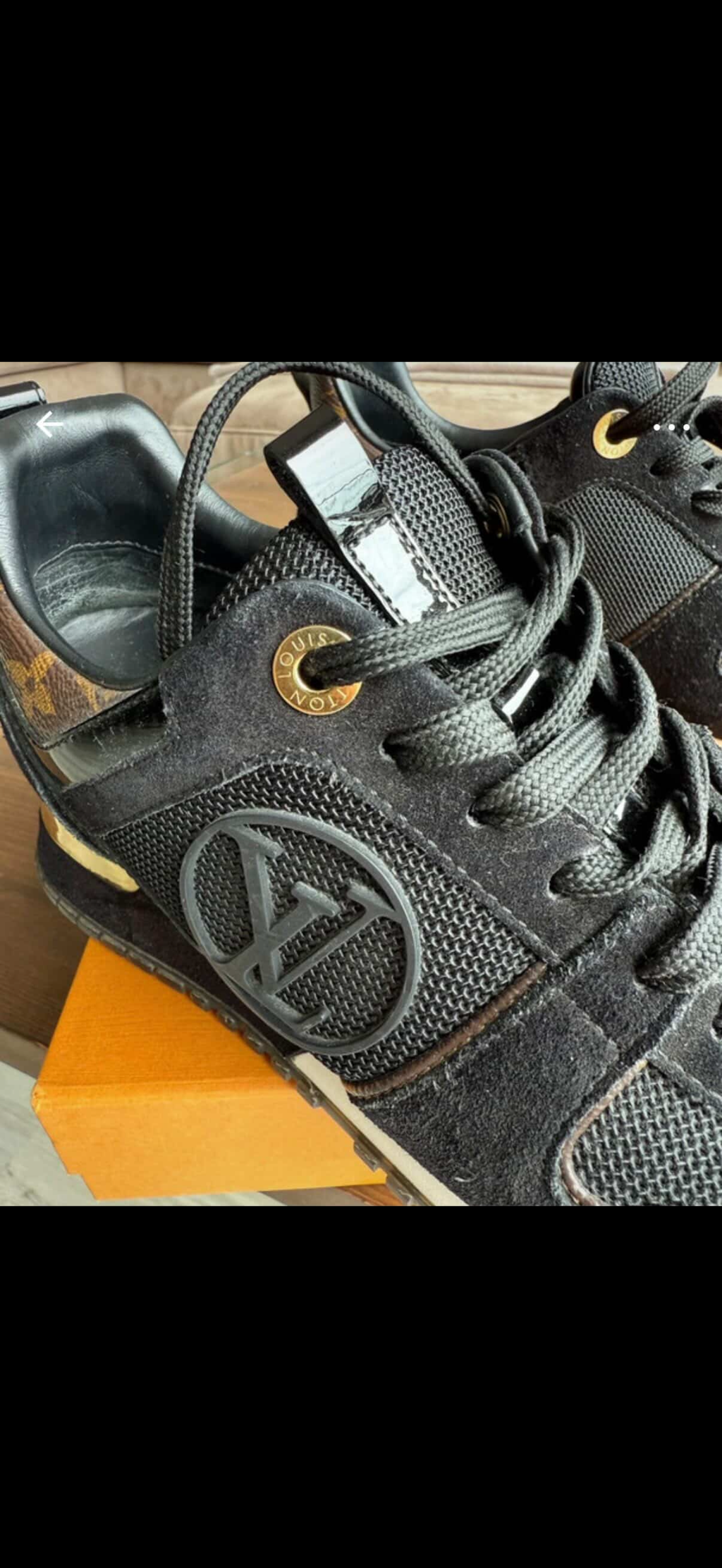 Louis Vuitton Run Away Sneakers – Monogram Canvas & Black Technical Mesh/ Luxury Brand Malta