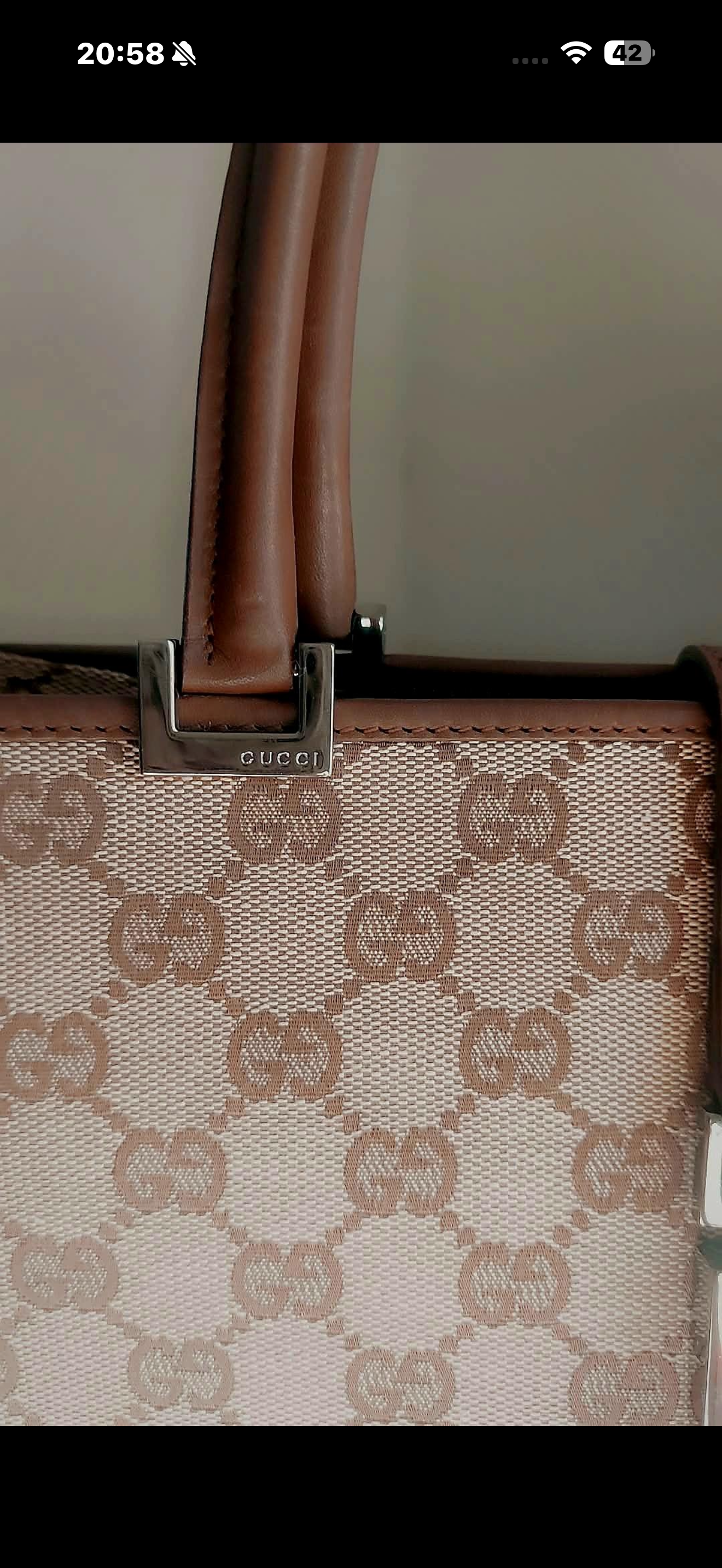 Gucci Jackie Canvas Tote Bag / Pre Owned / Luxury Brands Malta