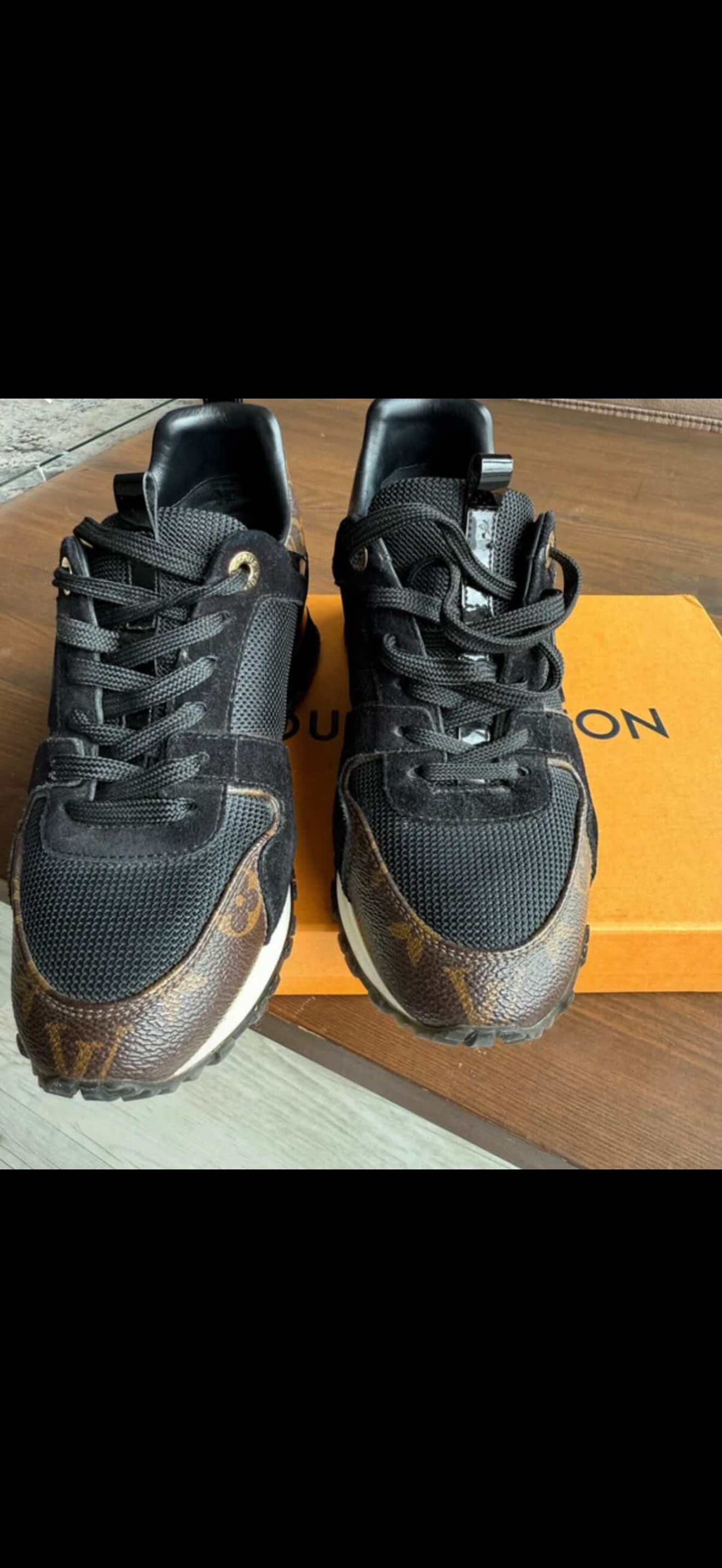 Louis Vuitton Run Away Sneakers – Monogram Canvas & Black Technical Mesh/ Luxury Brand Malta