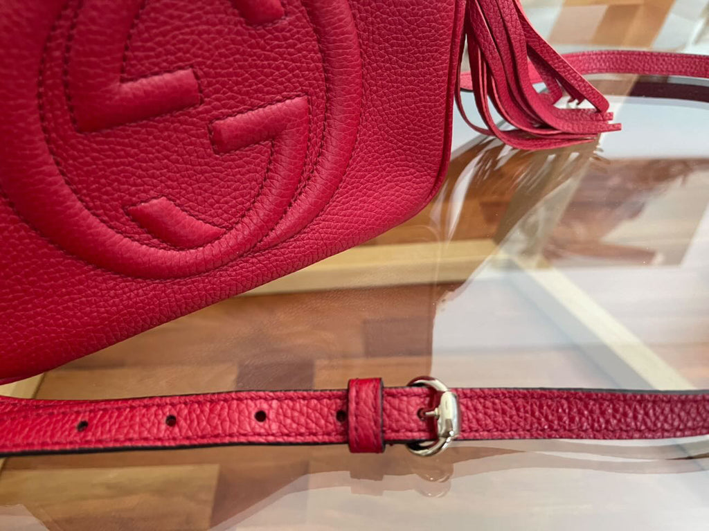 Gucci Soho Disco Leather Crossbody Bag - Bright Red