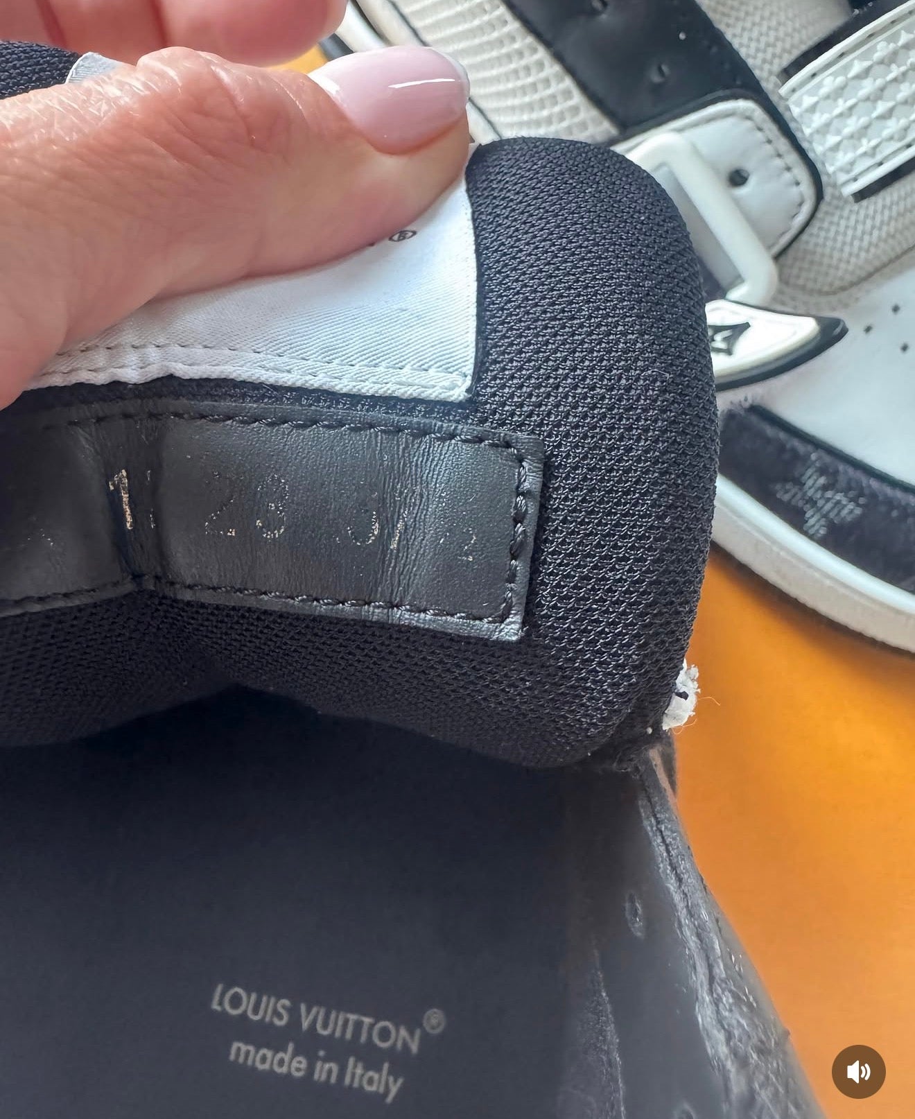 Louis Vuitton Trainer Sneakers – Black/White Monogram Denim (Size 37.5)