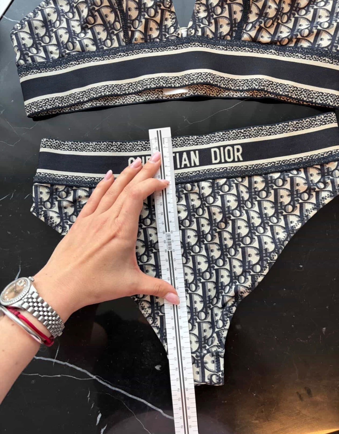 Authentic Christian Dior Oblique Bikini Set (M/XS) – Full Set with