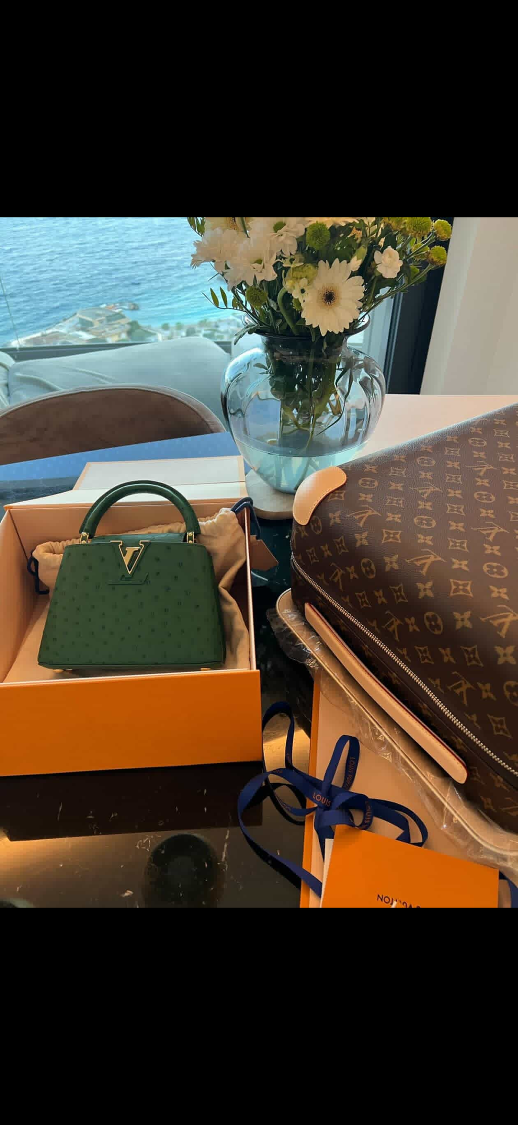 Louis Vuitton Capucines Mini Ostrich – Emerald Green / Pre Owned / Luxury Brands Malta