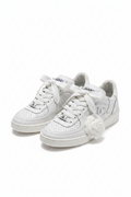 Chanel White Calfskin Perforated Low-Top Sneakers - Pristine Condition (Full Set)