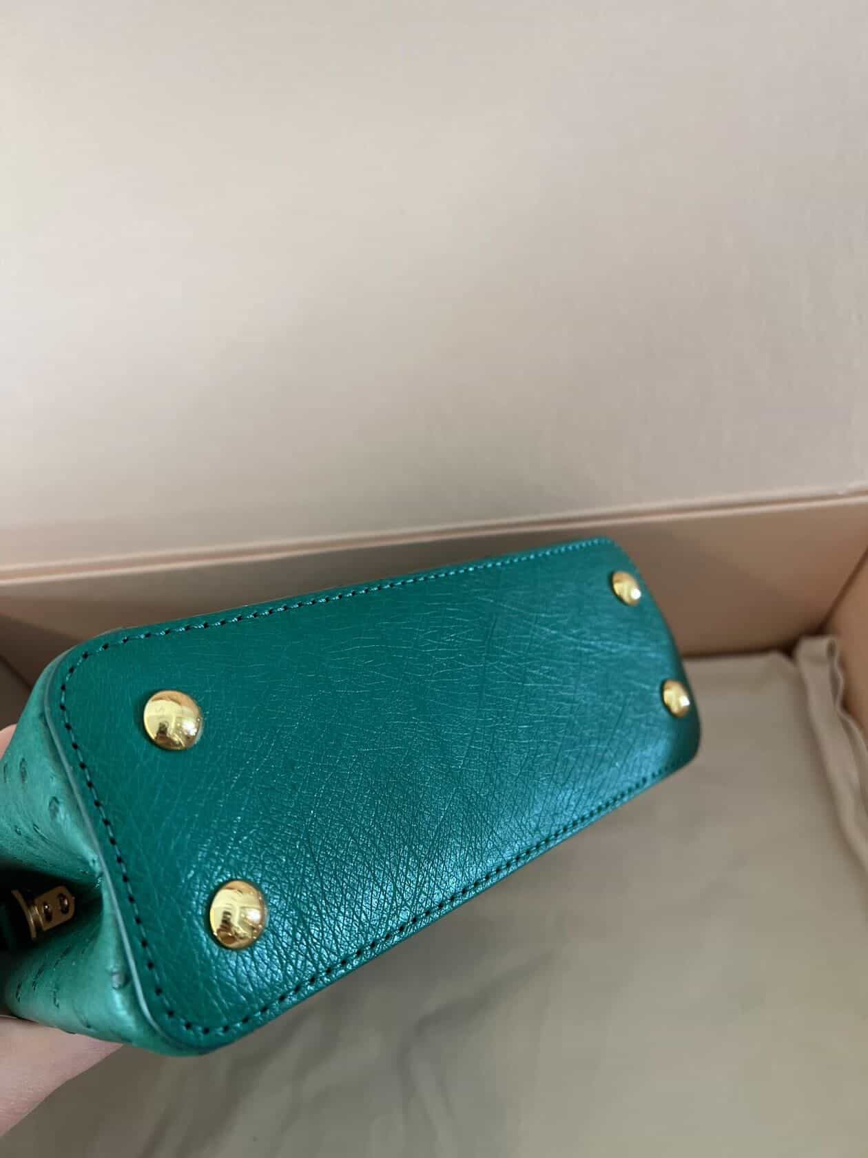 Louis Vuitton Capucines Mini Ostrich – Emerald Green / Pre Owned / Luxury Brands Malta
