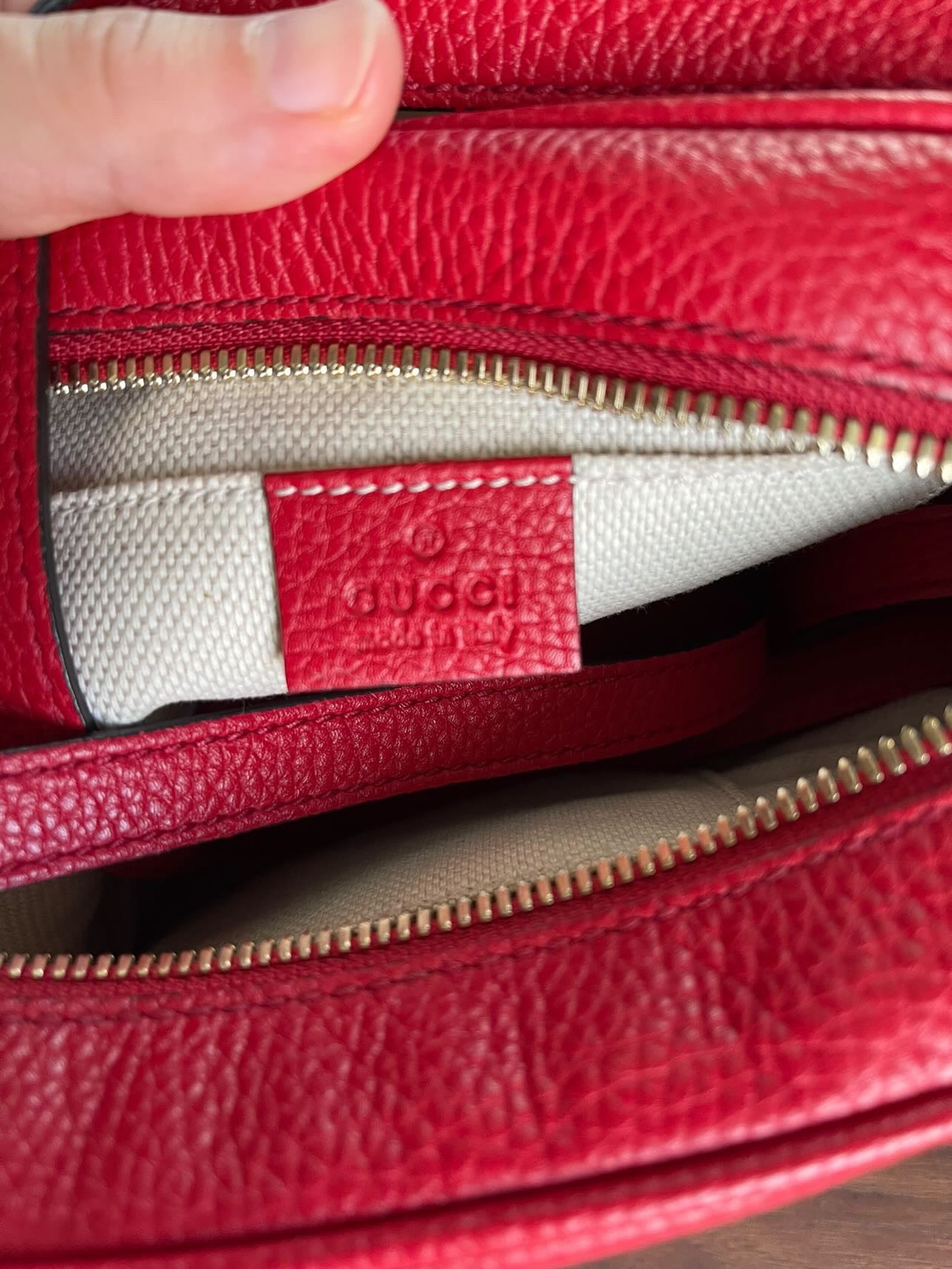 Gucci Soho Disco Leather Crossbody Bag - Bright Red