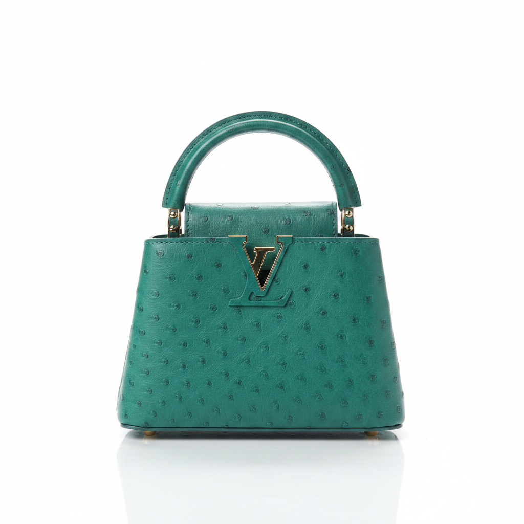 Louis Vuitton Capucines Mini Ostrich – Emerald Green / Pre Owned / Luxury Brands Malta