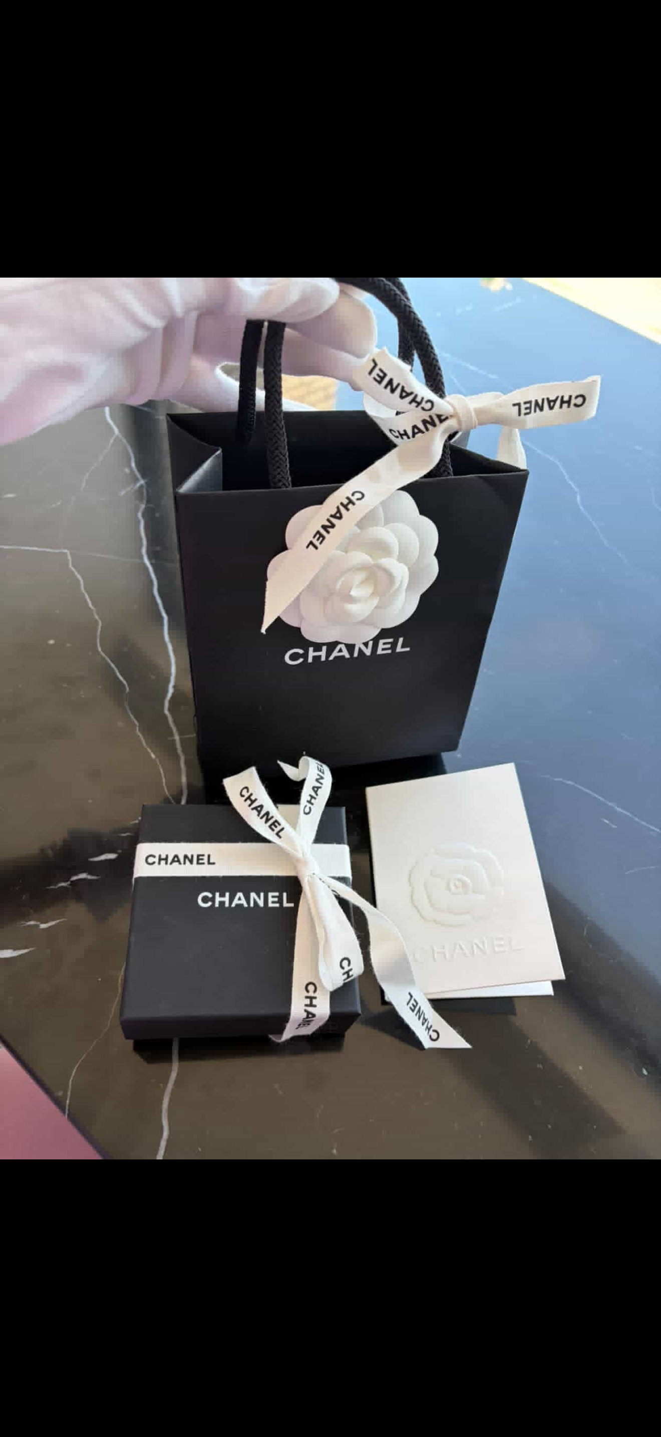 Chanel Heart Pearl Crystal CC Logo dangle Earrings / Pre Owned /Luxury Brands Malta