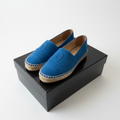 Chanel CC Suede Espadrilles in Cobalt Blue – Size 38 (With Dust Bags)