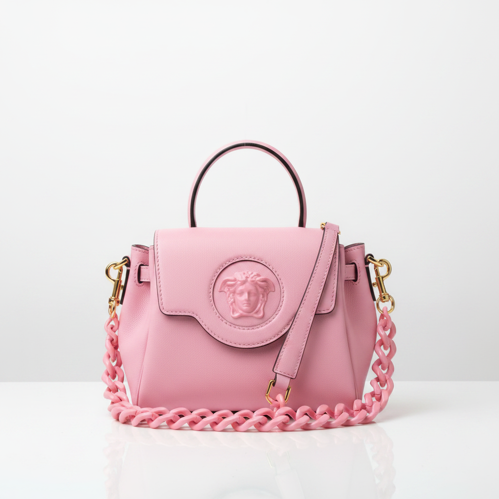 Versace La Medusa Mini Top Handle Bag in Pink – New with Receipt