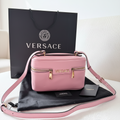 BRAND NEW VERSACE LEATHER VANITY CASE – FULL SET & RECEIPT/ Luxury Brands Malta/ Pre Owned