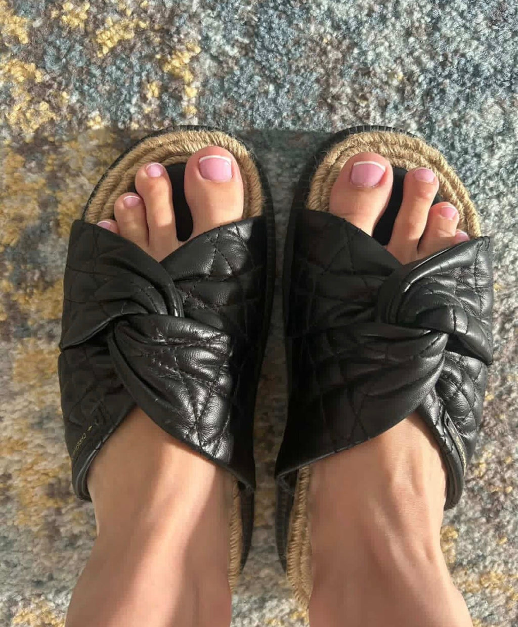 Authentic Christian Dior Quilted Leather Mule Sandals (Size 39.5 / Fits 39)