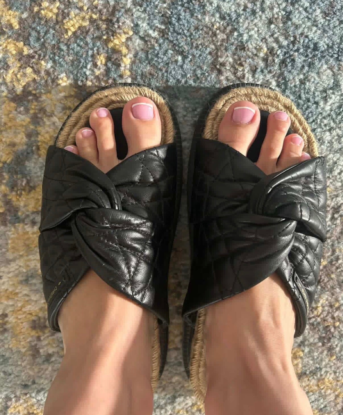 Authentic Christian Dior Quilted Leather Mule Sandals (Size 39.5 / Fits 39)