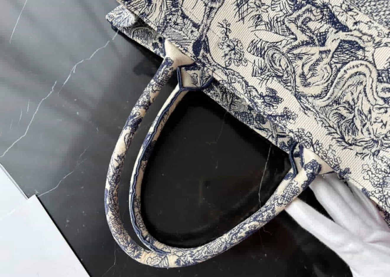 Dior Book Tote Medium Embroidered Canvas Bag – Like New