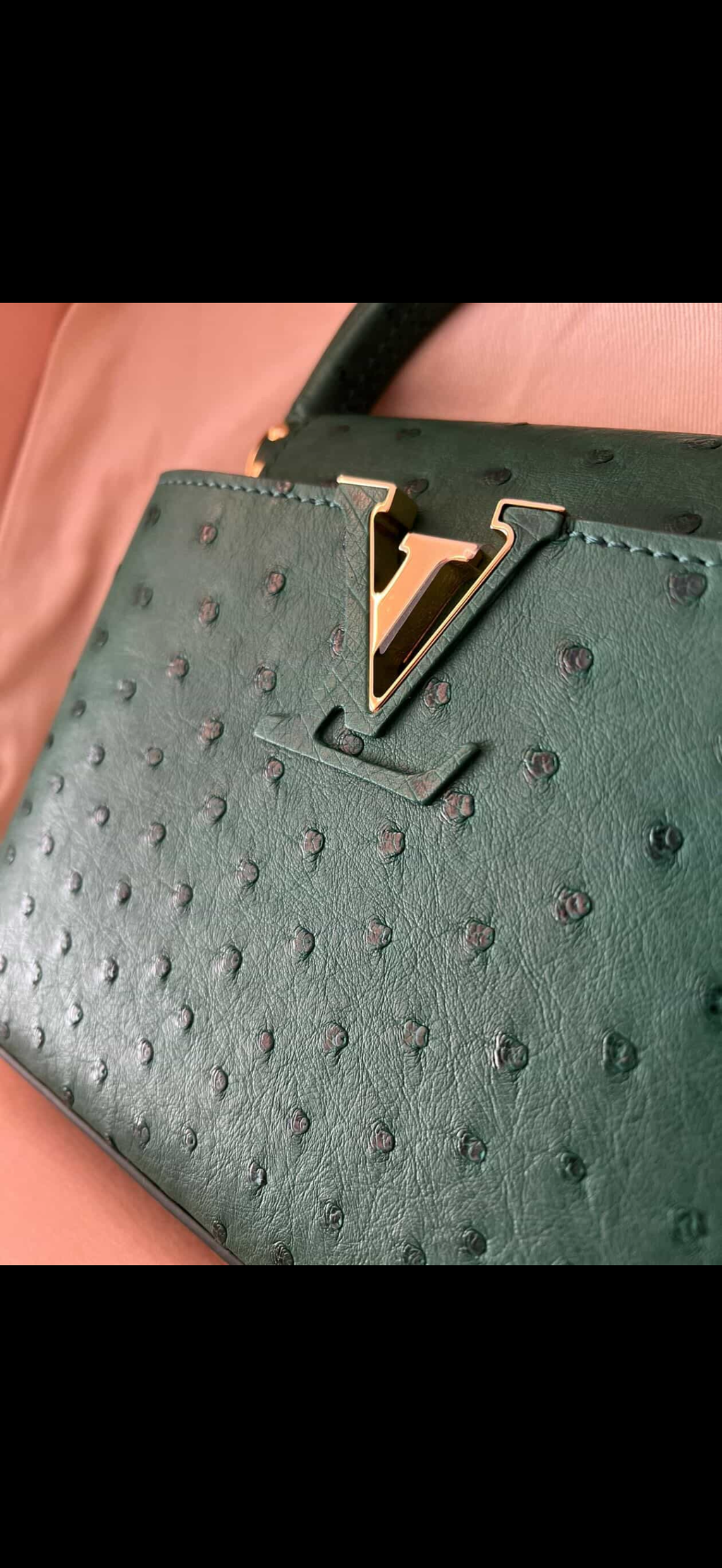 Louis Vuitton Capucines Mini Ostrich – Emerald Green / Pre Owned / Luxury Brands Malta