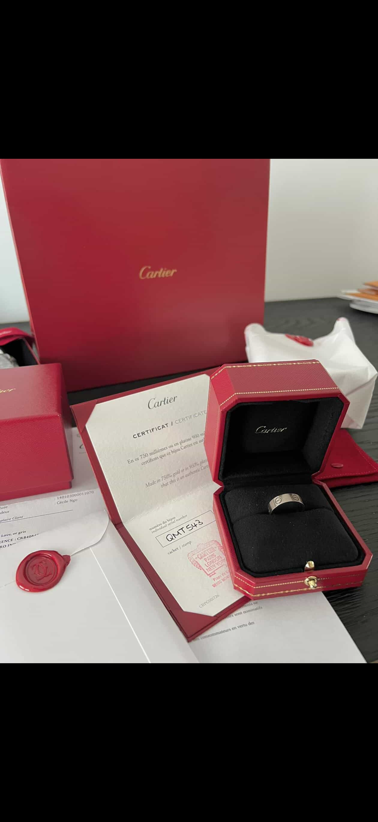 Authentic Cartier LOVE Ring – Classic Model (18K White Gold)Pre Owned / Luxury Brands Malta