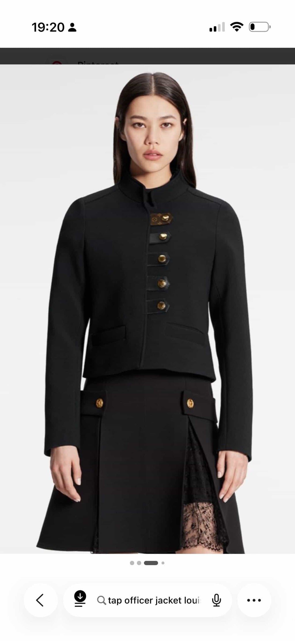 Louis Vuitton Officer Jacket in Black Wool & Silk – Iconic Monogram Lining – Size FR 40 Full Set/ Luxury Brands Malta
