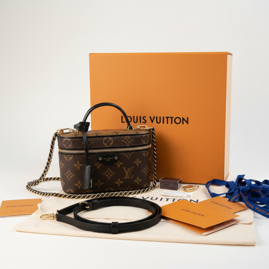Louis Vuitton Vanity PM - Monogram Reverse Canvas | Brand New Full Set