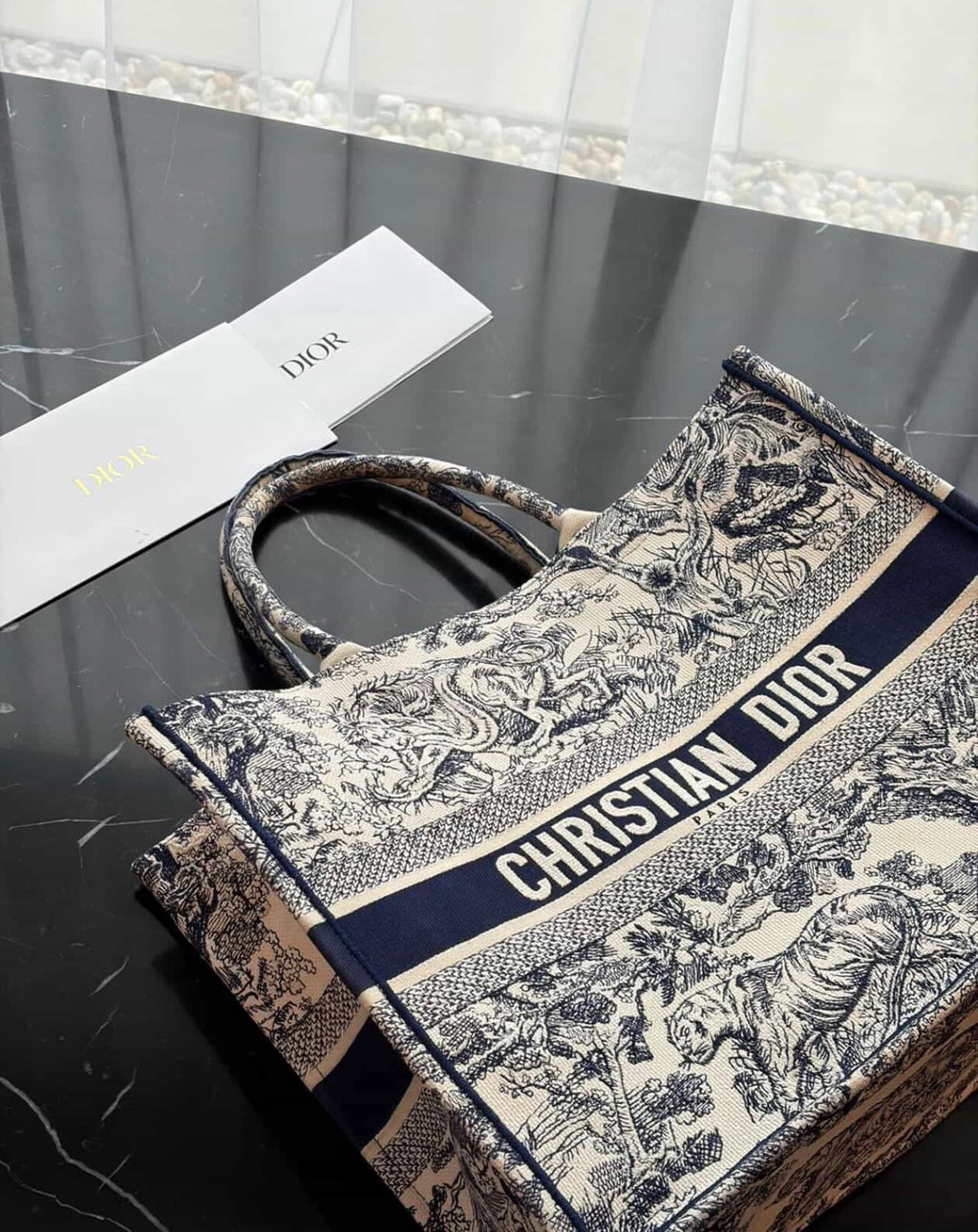 Dior Book Tote Medium Embroidered Canvas Bag – Like New