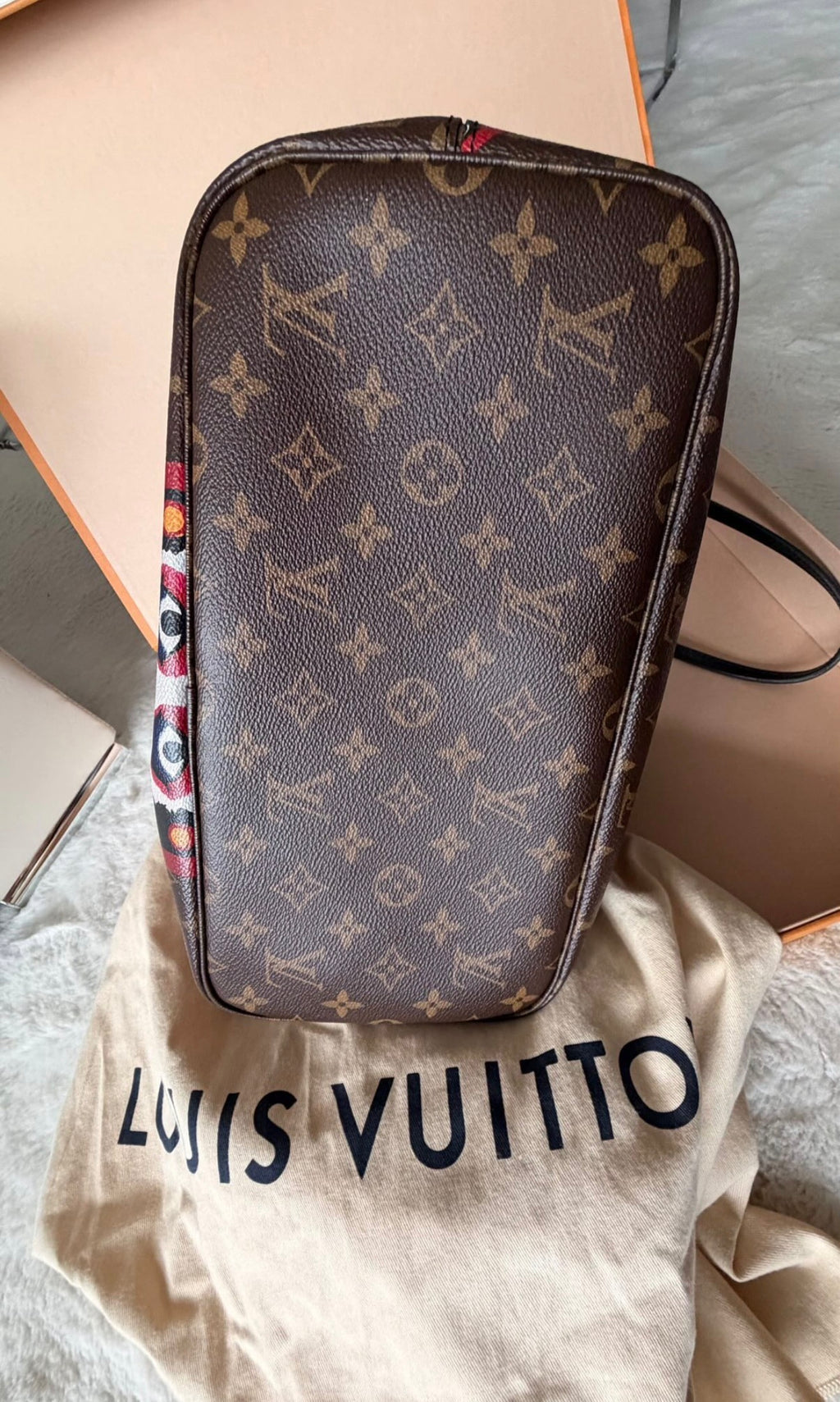Louis Vuitton Neverfull MM Kabuki Kansai Yamamoto Limited Edition Tote Bag