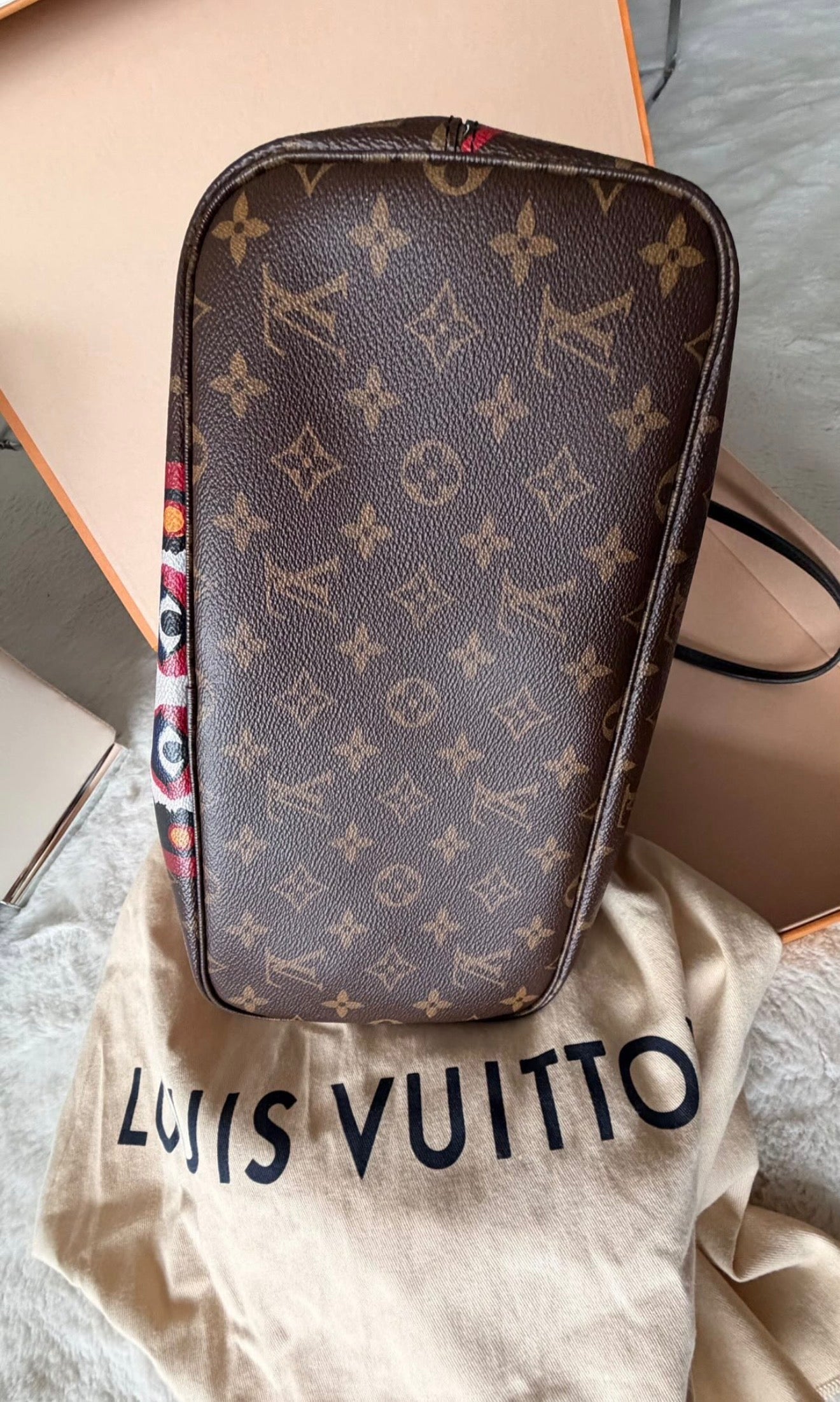 Louis Vuitton Neverfull MM Kabuki Kansai Yamamoto Limited Edition Tote Bag