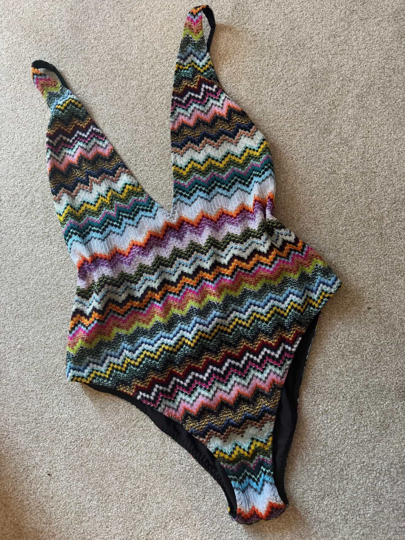 Missoni Zigzag Metallic One-Piece Swimsuit – Multicolor | Size IT 46 | New with Packaging