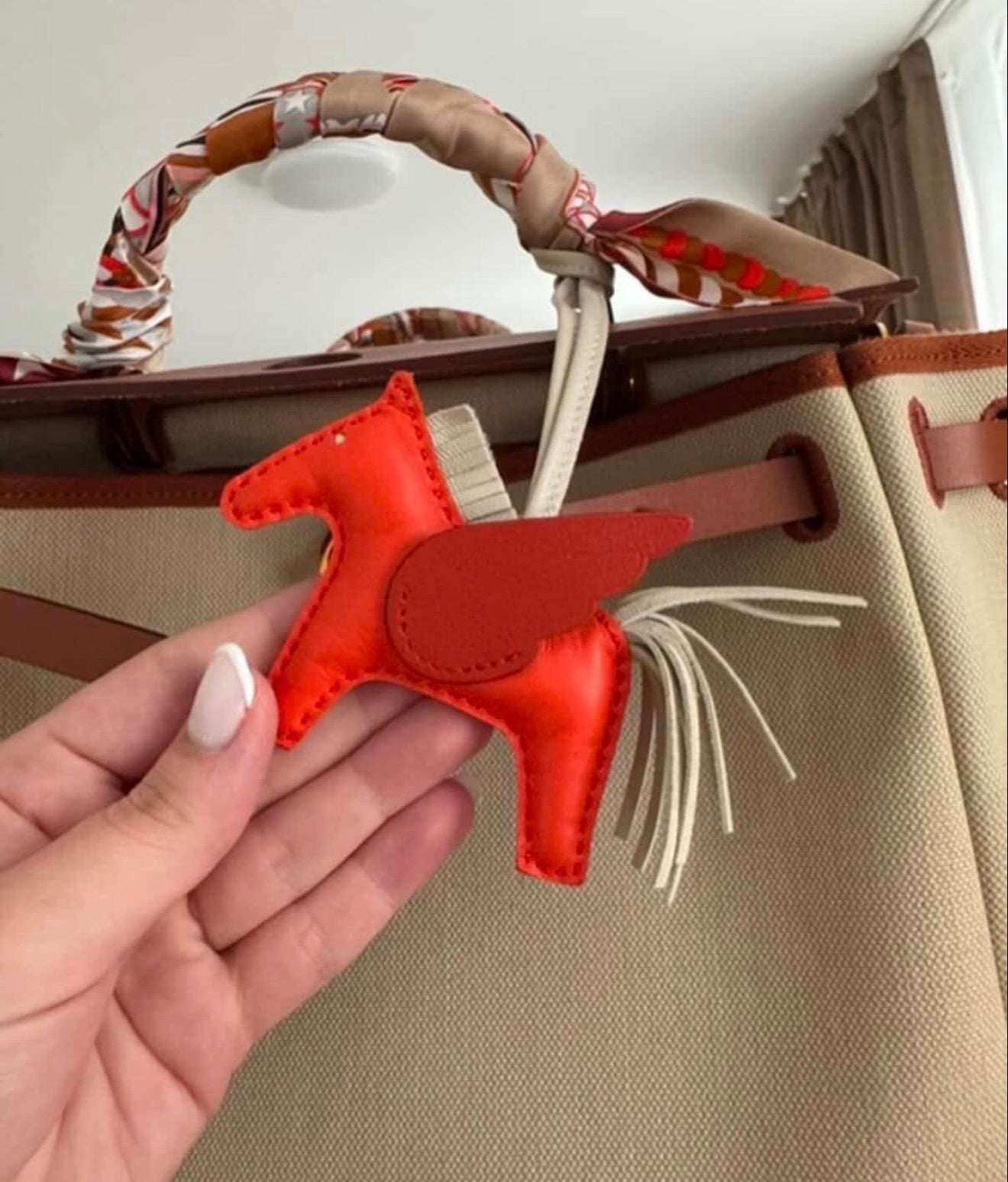 Hermès Herbag Zip 31 – Canvas & Leather – Full Set with Twilly & Rodeo Charmi
