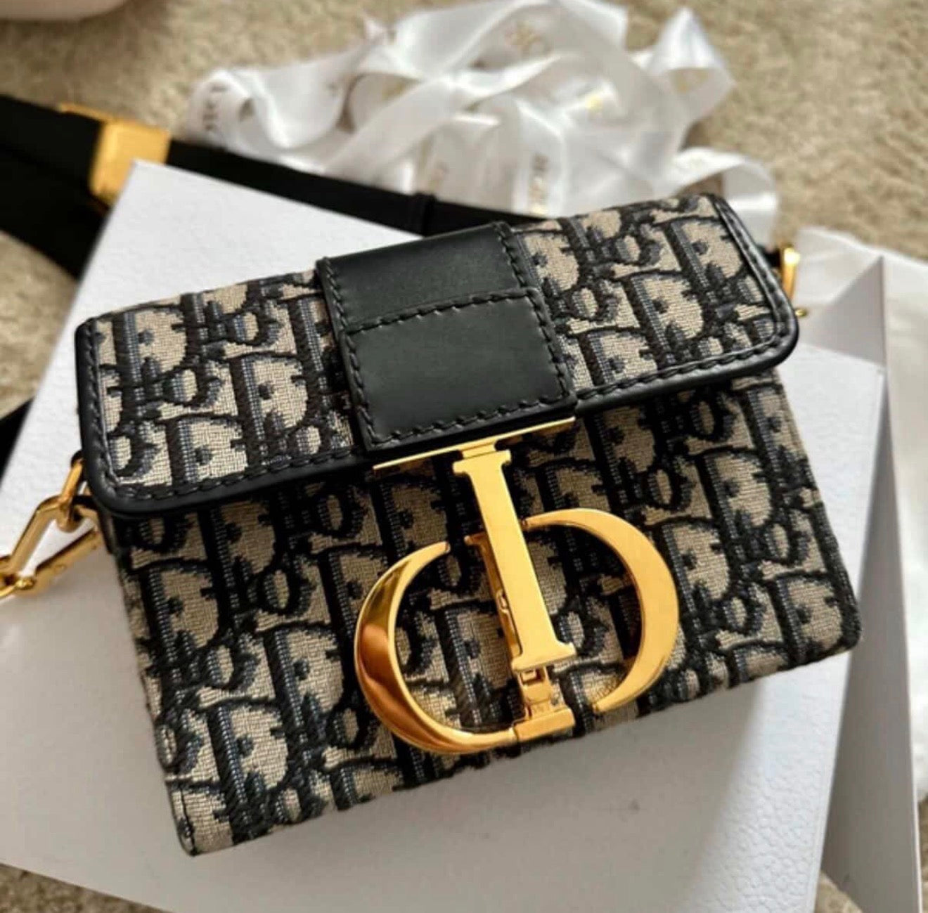 Christian Dior 30 Montaigne Pouch Oblique Canvas | Luxury Designer Bag/ Malta