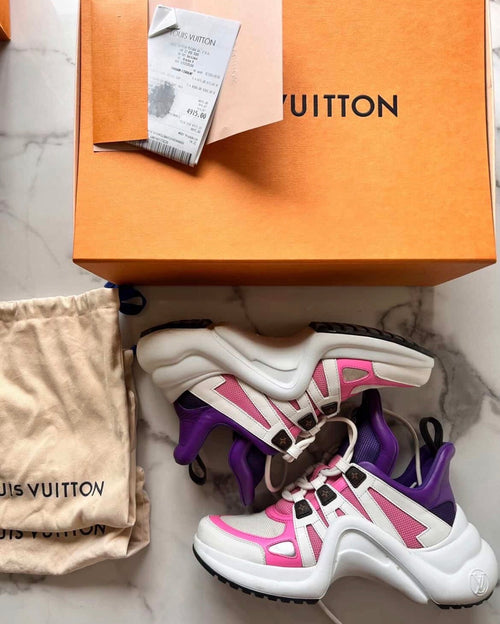 Authentic Louis Vuitton Archlight Sneakers Purple Pink Size 39 | Full Set with Receipt