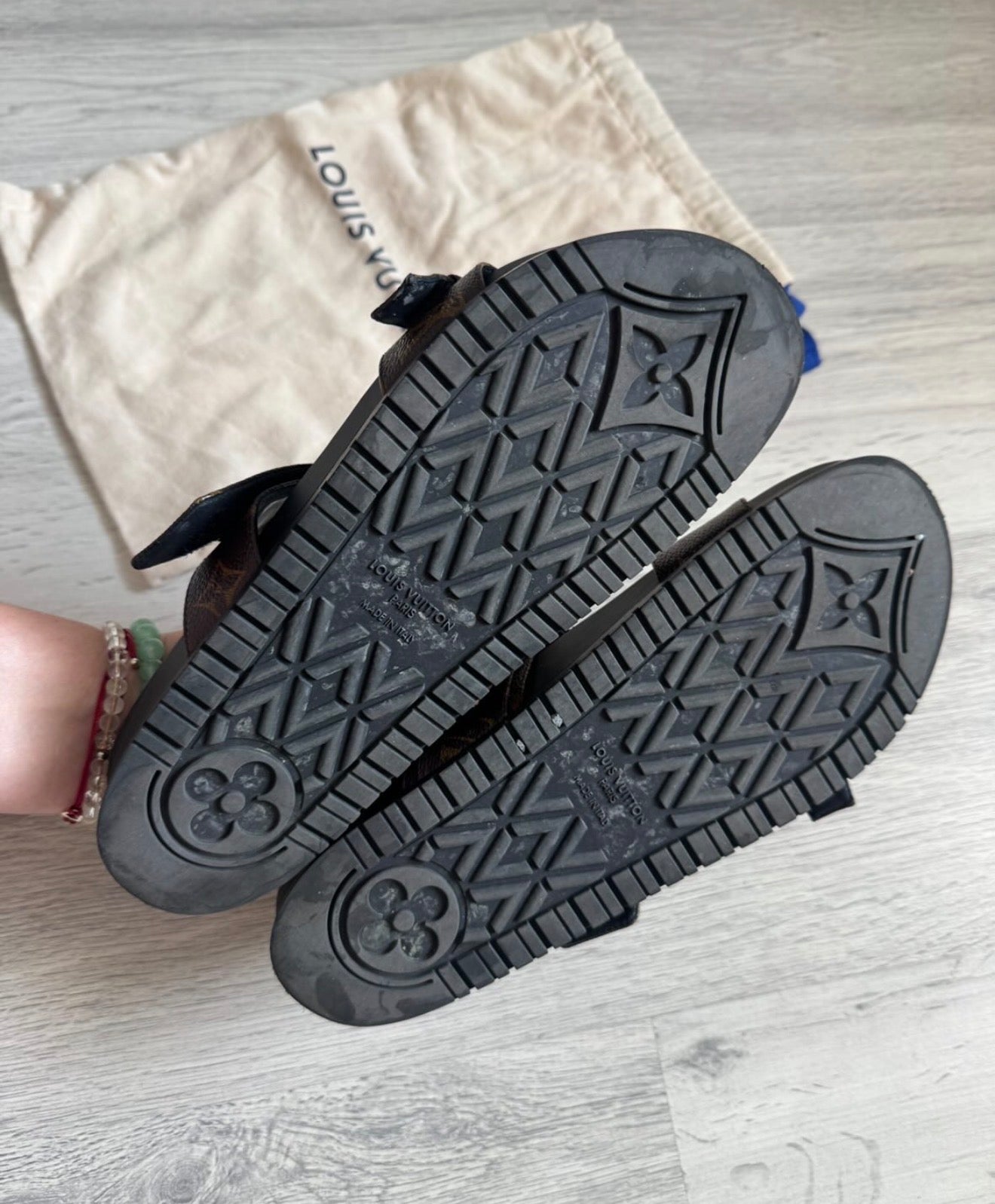 Louis Vuitton Bom Dia Flat Comfort Sandals – Monogram Canvas (Size 41)