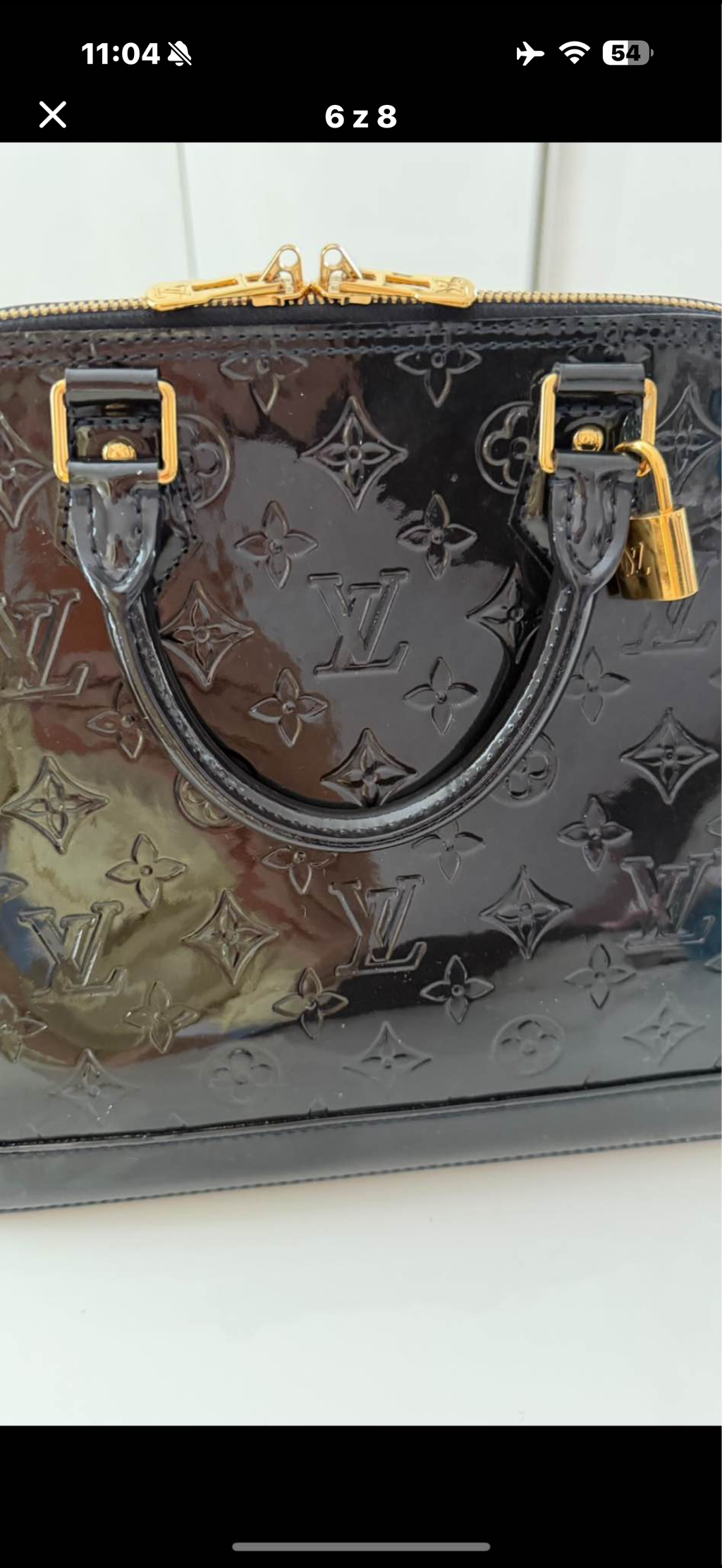 Authentic Louis Vuitton Alma PM Monogram Vernis Black Amarante Handbag