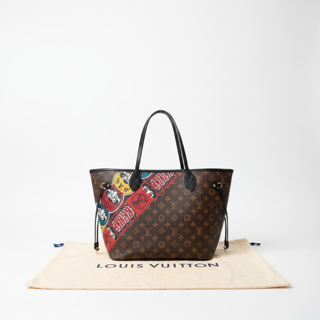 Louis Vuitton Neverfull MM Kabuki Kansai Yamamoto Limited Edition Tote Bag