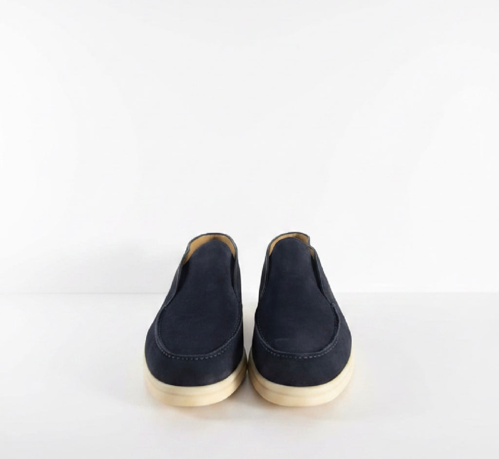 Authentic Loro Piana Summer Walk Shoes – Deep Blue suede – Size 38 – Excellent Condition/ Pre Owned Luxury Brands Malta