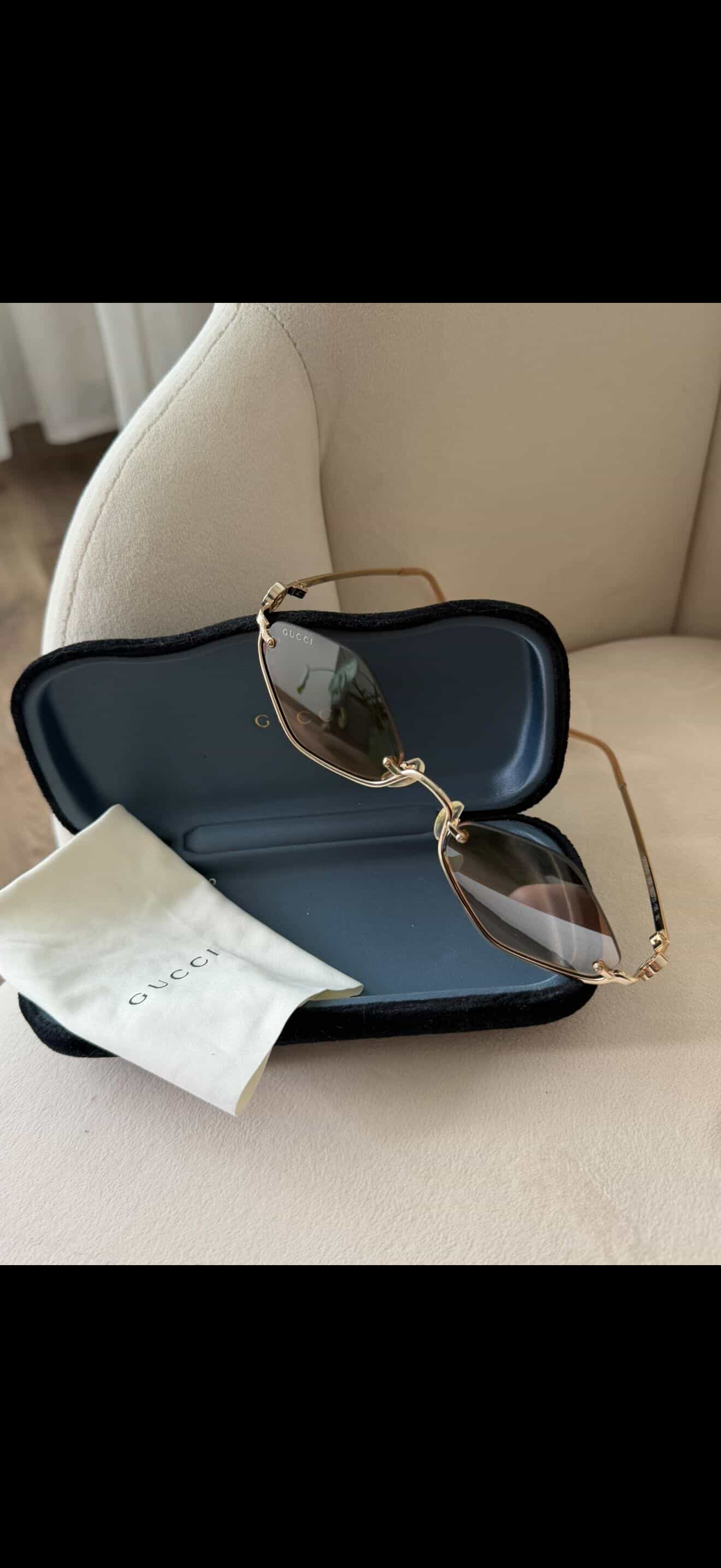 Gucci Rimless Geometric Sunglasses like new/ Pre Owned/ Luxury Brands Malta