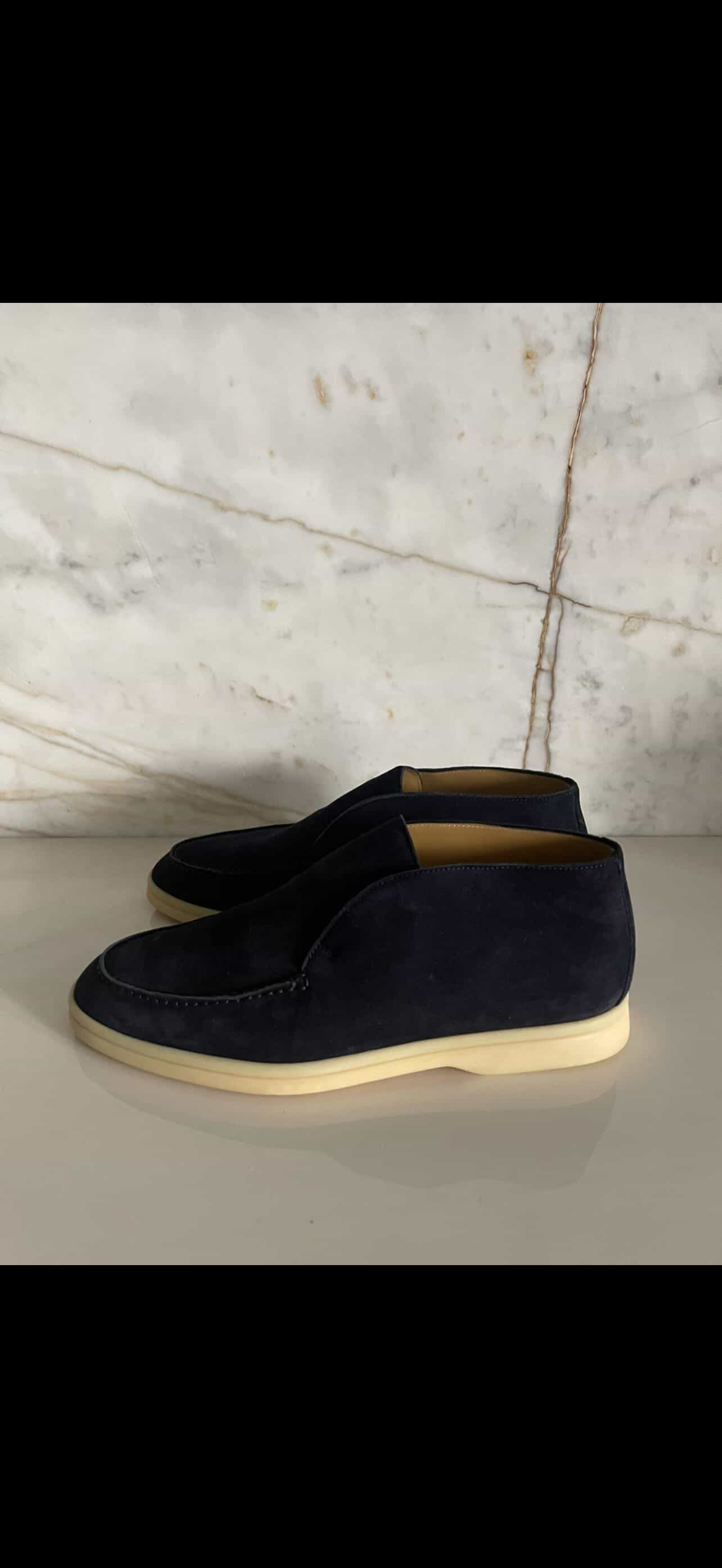 Authentic Loro Piana Summer Walk Shoes – Deep Blue suede – Size 38 – Excellent Condition/ Pre Owned Luxury Brands Malta