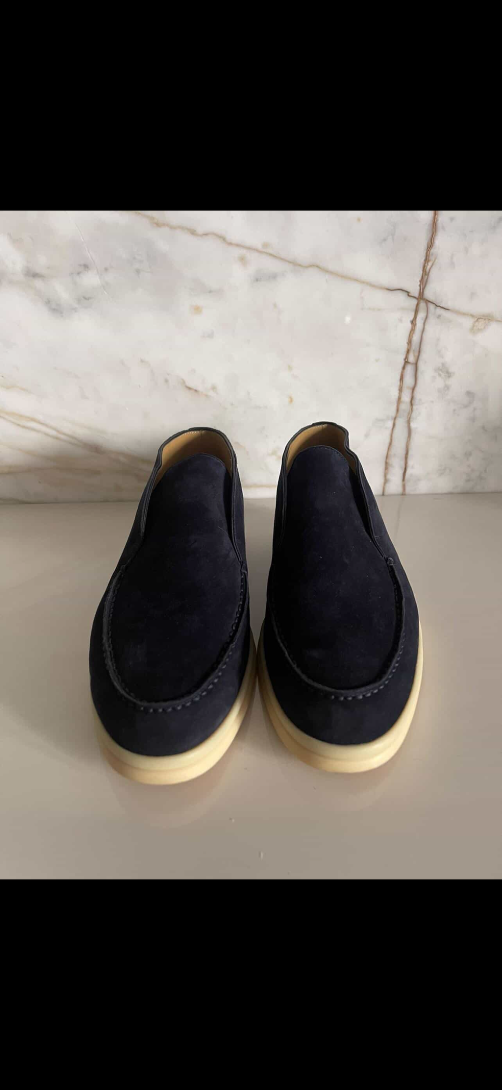 Authentic Loro Piana Summer Walk Shoes – Deep Blue suede – Size 38 – Excellent Condition/ Pre Owned Luxury Brands Malta