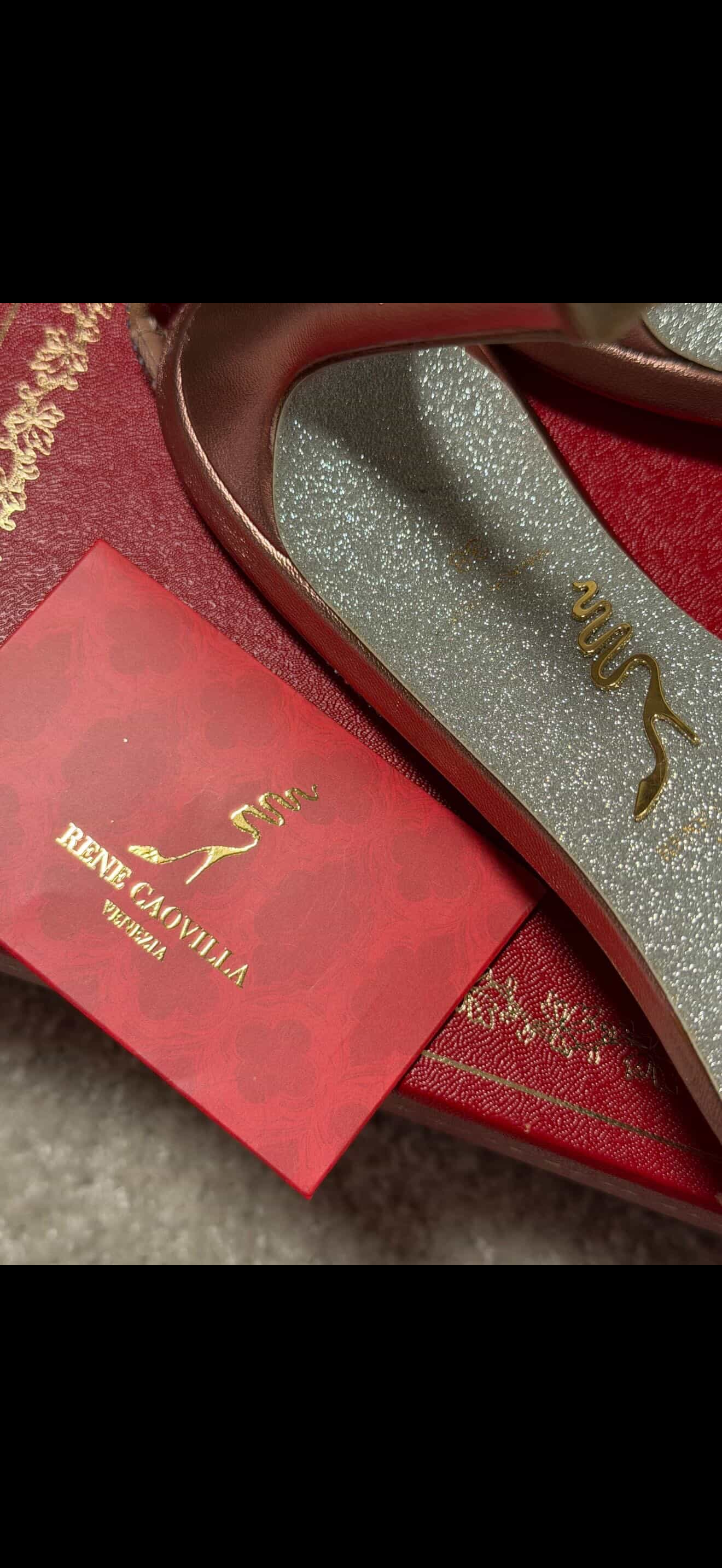 René Caovilla Irina Phard Satin Crystal Sandals – Size 38 (Full Set & Invoice)Luxury Brands Malta/ Pre Owned Luxury