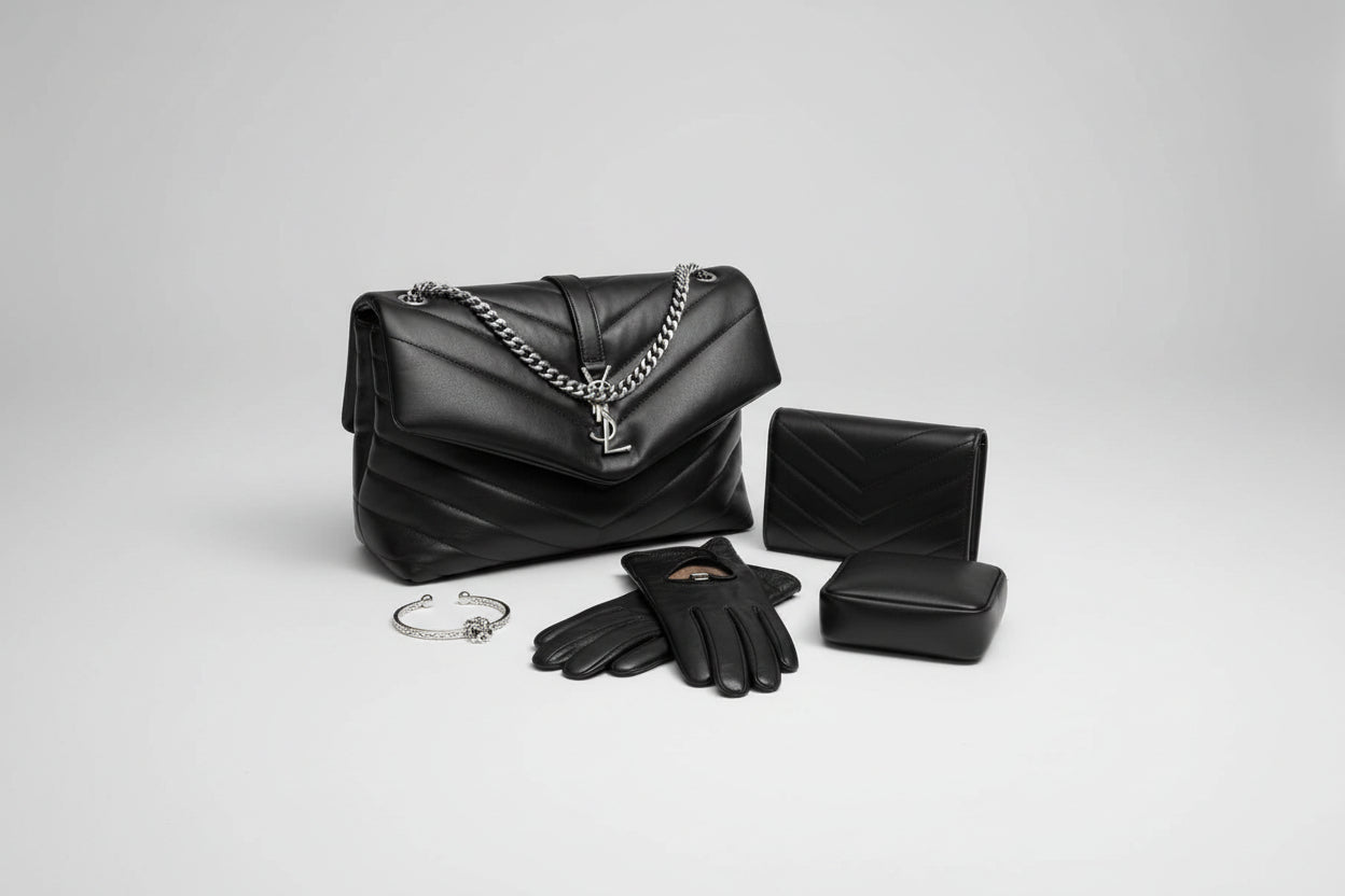 Saint Laurent Loulou Medium – Black Quilted Leather with Silver Hardware/ Luxury Brands Malta/ Pre Owned Luxury Brands