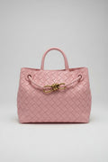 Bottega Veneta Small Andiamo Bag – Ribbon Pink with Gold Hardware/ Luxury Brands Malta/ Pre Owned Luxury Brands