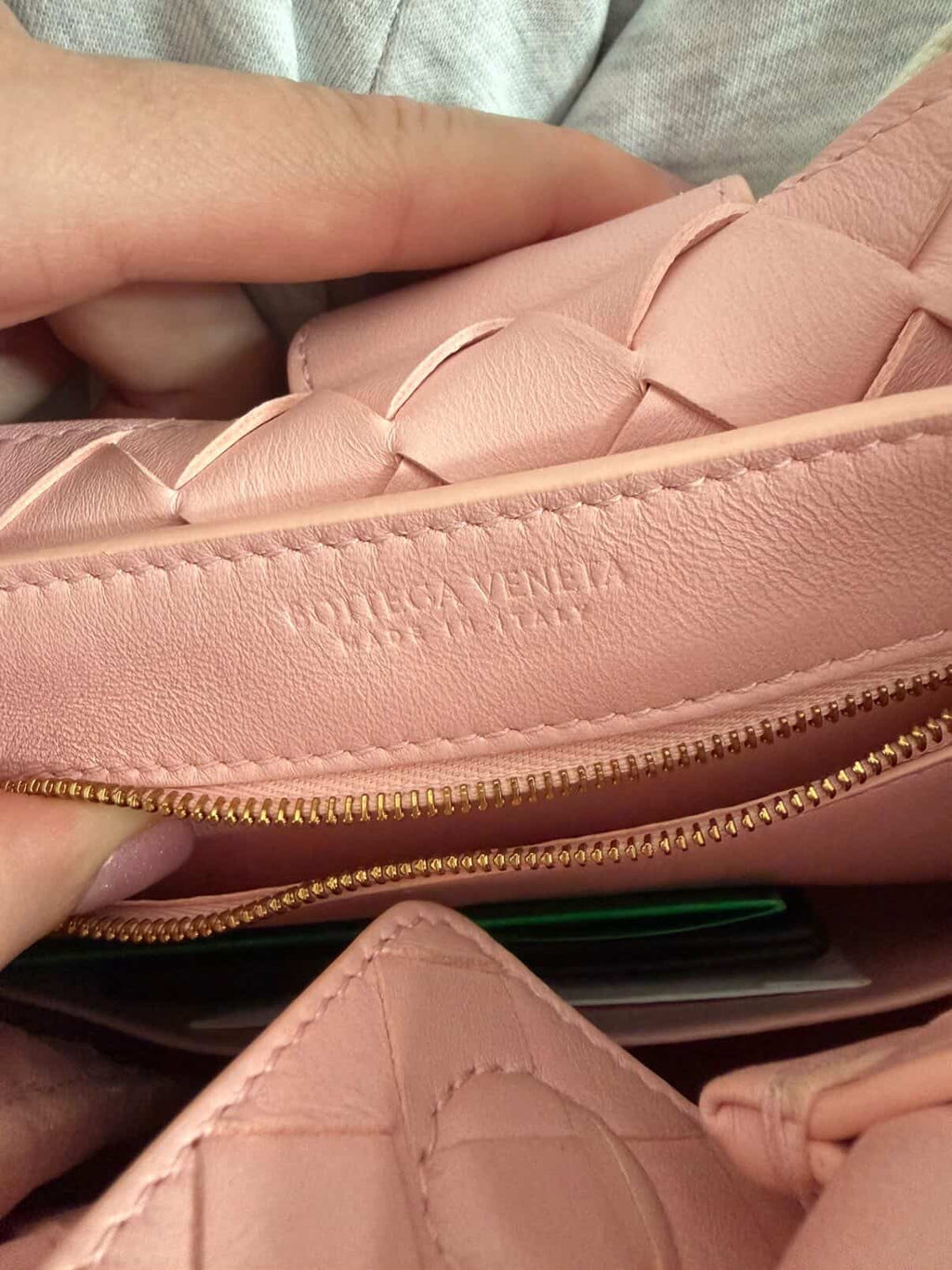 Bottega Veneta Small Andiamo Bag – Ribbon Pink with Gold Hardware/ Luxury Brands Malta/ Pre Owned Luxury Brands