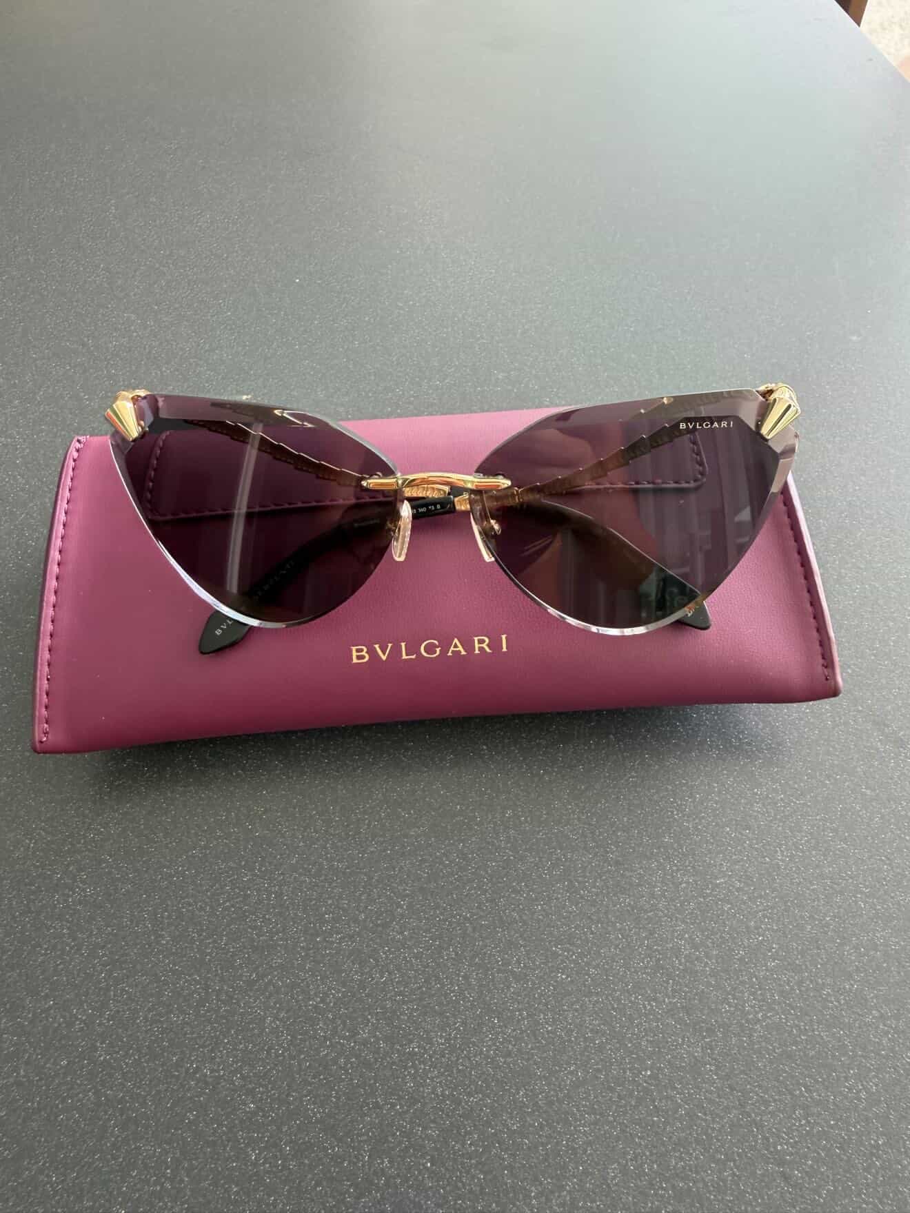BVLGARI SERPENTI RIMLESS CAT EYE SUNGLASSES / Luxury Brands Malta/ Pre Owned/