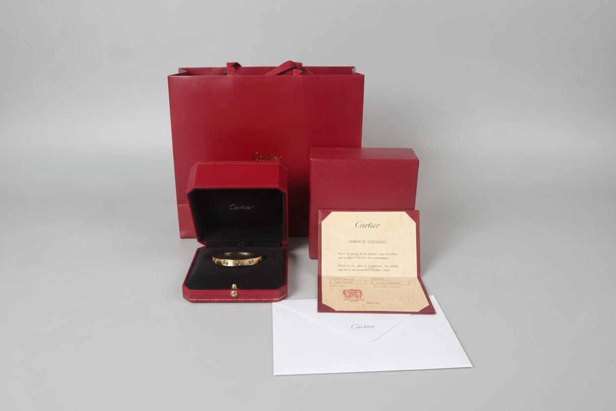 Authentic Cartier Juste un Clou 18K pink gold bracelet size 15 with original red box and certificate of authenticity