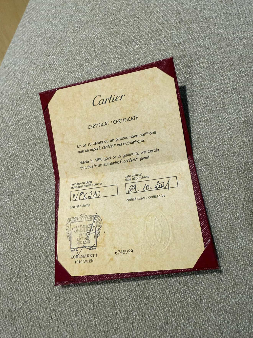CARTIER JUSTE UN CLOU BRACELET 18K YELLOW GOLD/ Pre Owned / Luxury Brands Malta