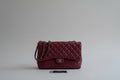 Chanel Classic Medium Double Flap Bag – Bordeaux with Ruthenium Hardware/ Luxury Brands Malta/ Pre Owned