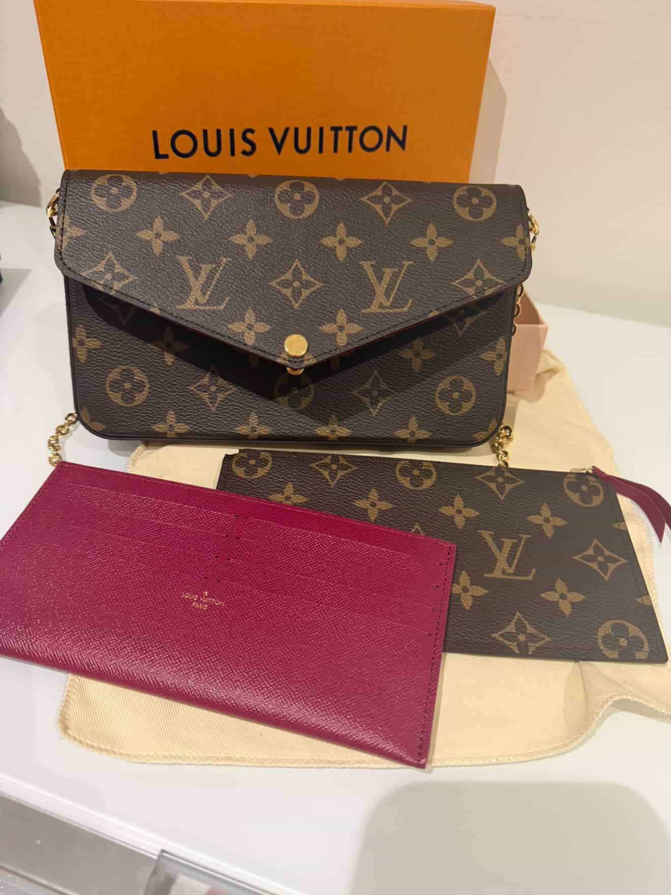 Louis Vuitton Félicie Pochette – Monogram Canvas (Full Set) / Pre Owned/ Luxury Brands Malta
